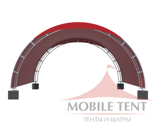 Арочный шатёр 6х5 — 30 м² Схема 1