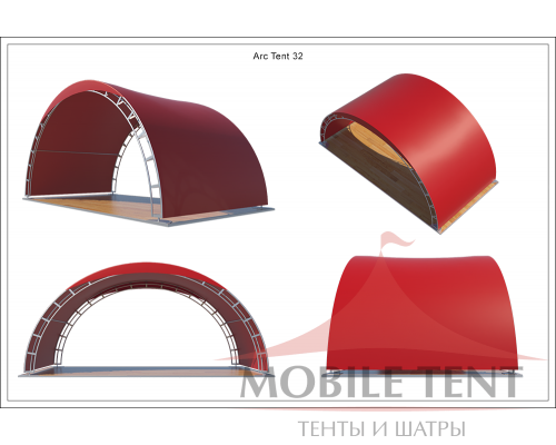 Арочный шатёр 8х4 — 32 м² Схема 5
