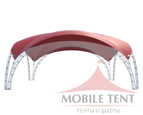 Арочный шатёр 8х8 — 64м²(V) Схема 1
