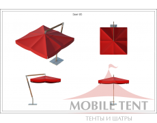 Зонт уличный для кафе Premium Side 2х2 Схема 1